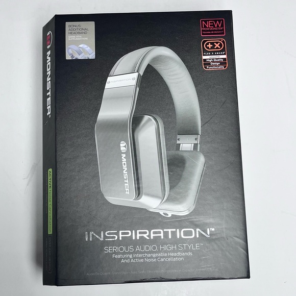 Monster Inspiration Active Noise Over- ear Headphones - Silver